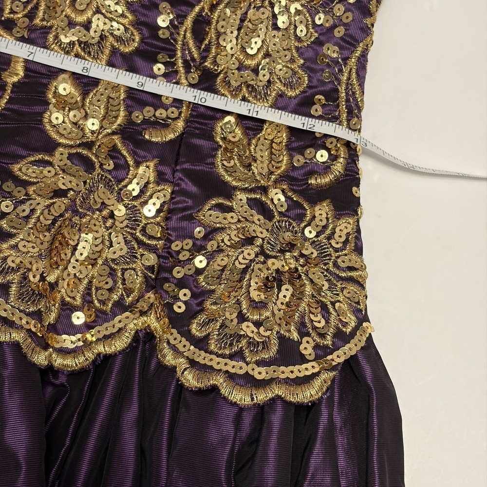 Vintage 80s Jessica McClintock Gunne Sax Whimsical Embroidered Party Dress Gala - Picture 8 of 11